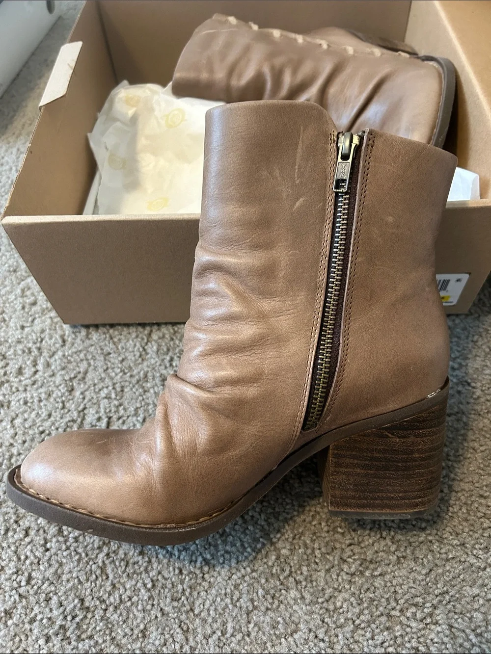 BORN Toni Leather Heeled Boots 8.5 - Picture 5 of 11